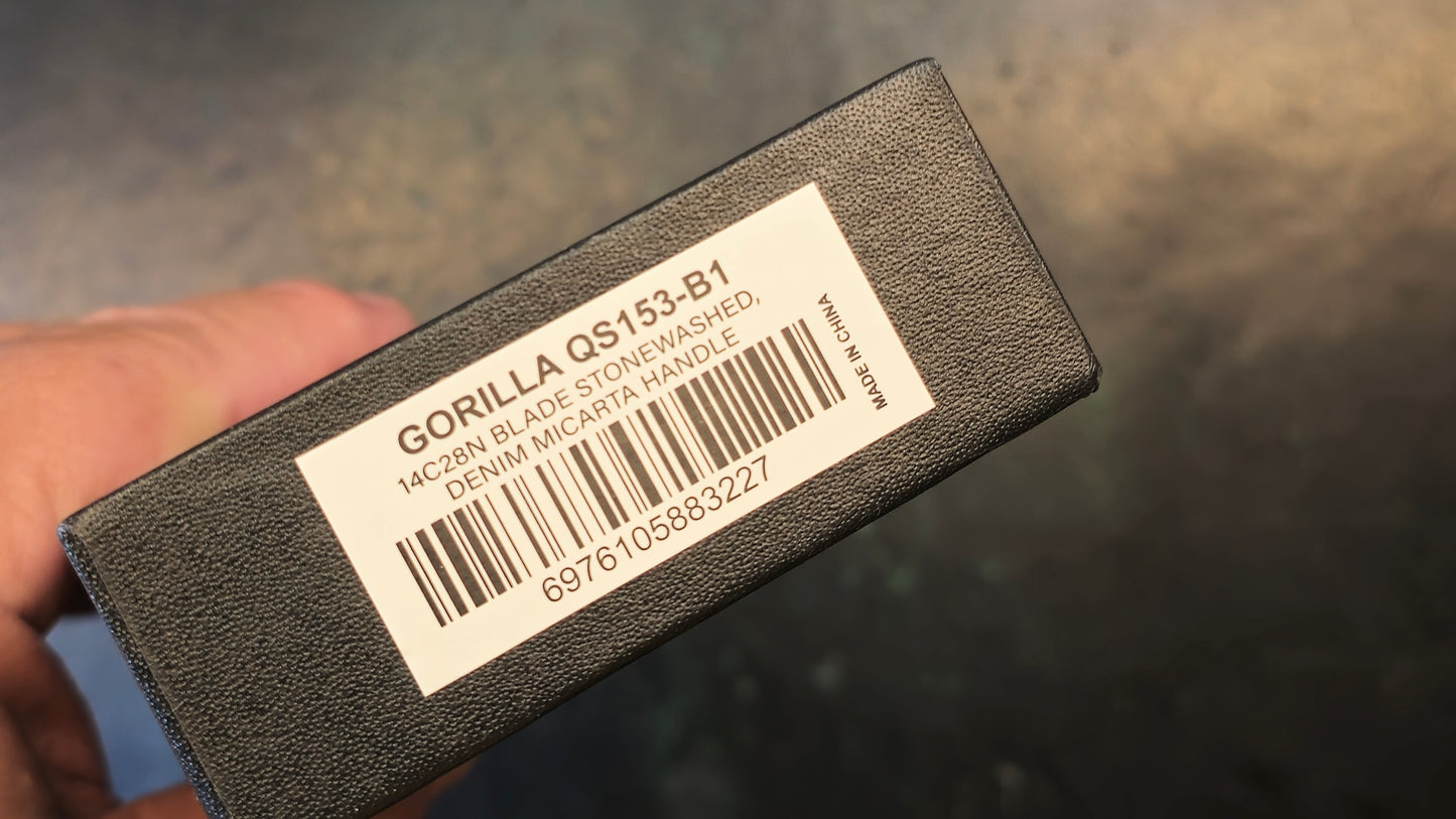 QSP Gorilla Liner Lock Black Micarta Handle 14C28N (DISCOUNT IN CART)