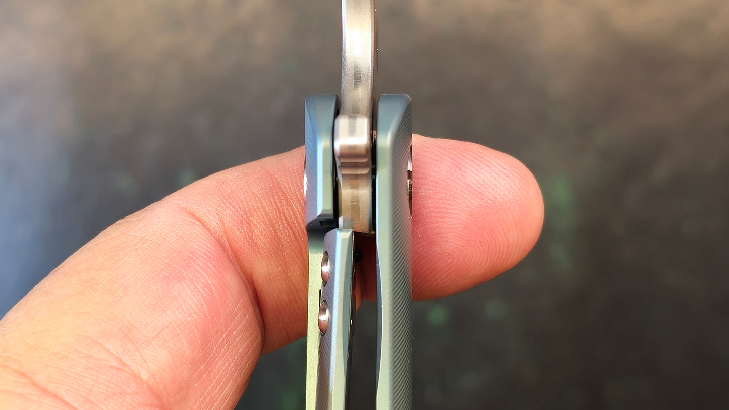 Artisan Cutlery Orthodox ATZ-1817GD Damascus Blade Titanium Handle Folding Knives (Open Box)