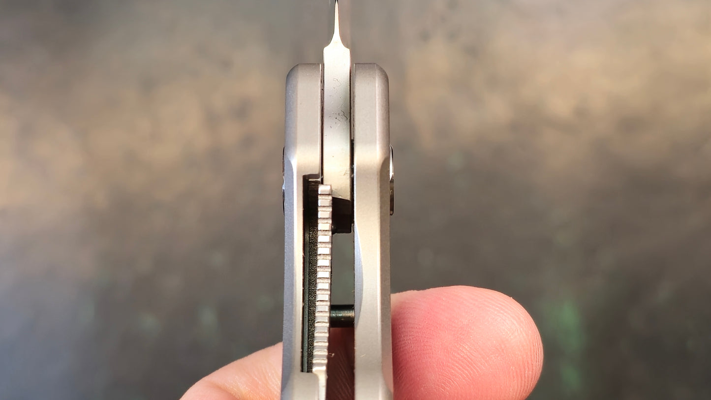 TwoSun TS396 Keanu Carbon Fiber/Titanium Handle D2 Plain Edge (CLOSEOUT)