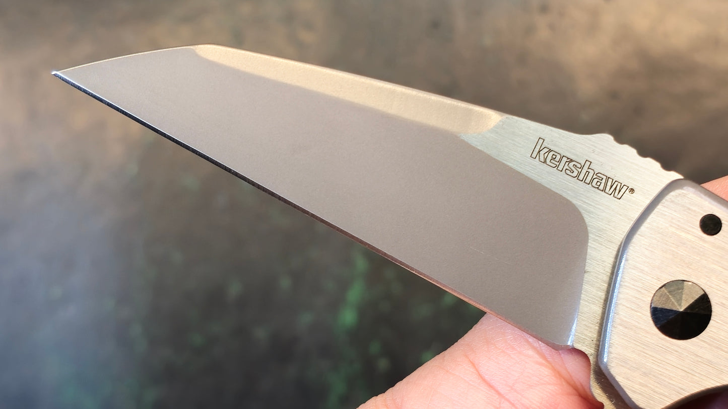 Kershaw Deadline 3.8 in. 8Cr13MoV Stainless Blade 2-Toned Handle, Reversible Deep Carry Clip, KVT Ball-Bearing (CLOSEOUT - OPEN BOX)