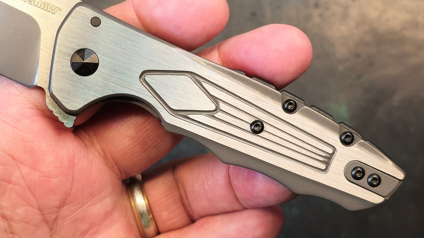 Kershaw Deadline 3.8 in. 8Cr13MoV Stainless Blade 2-Toned Handle, Reversible Deep Carry Clip, KVT Ball-Bearing (CLOSEOUT - OPEN BOX)