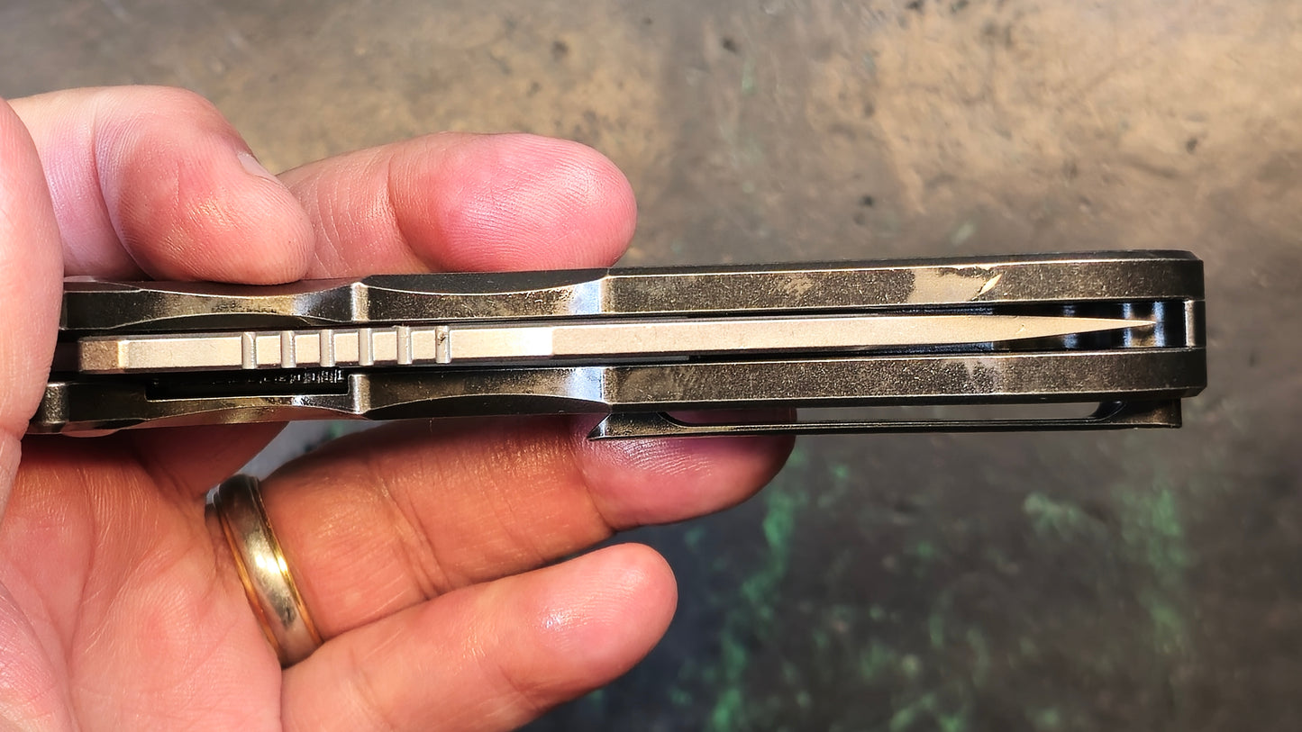 TwoSun TS485 Folding Knife Titanium Handle 14c28n (NIB)