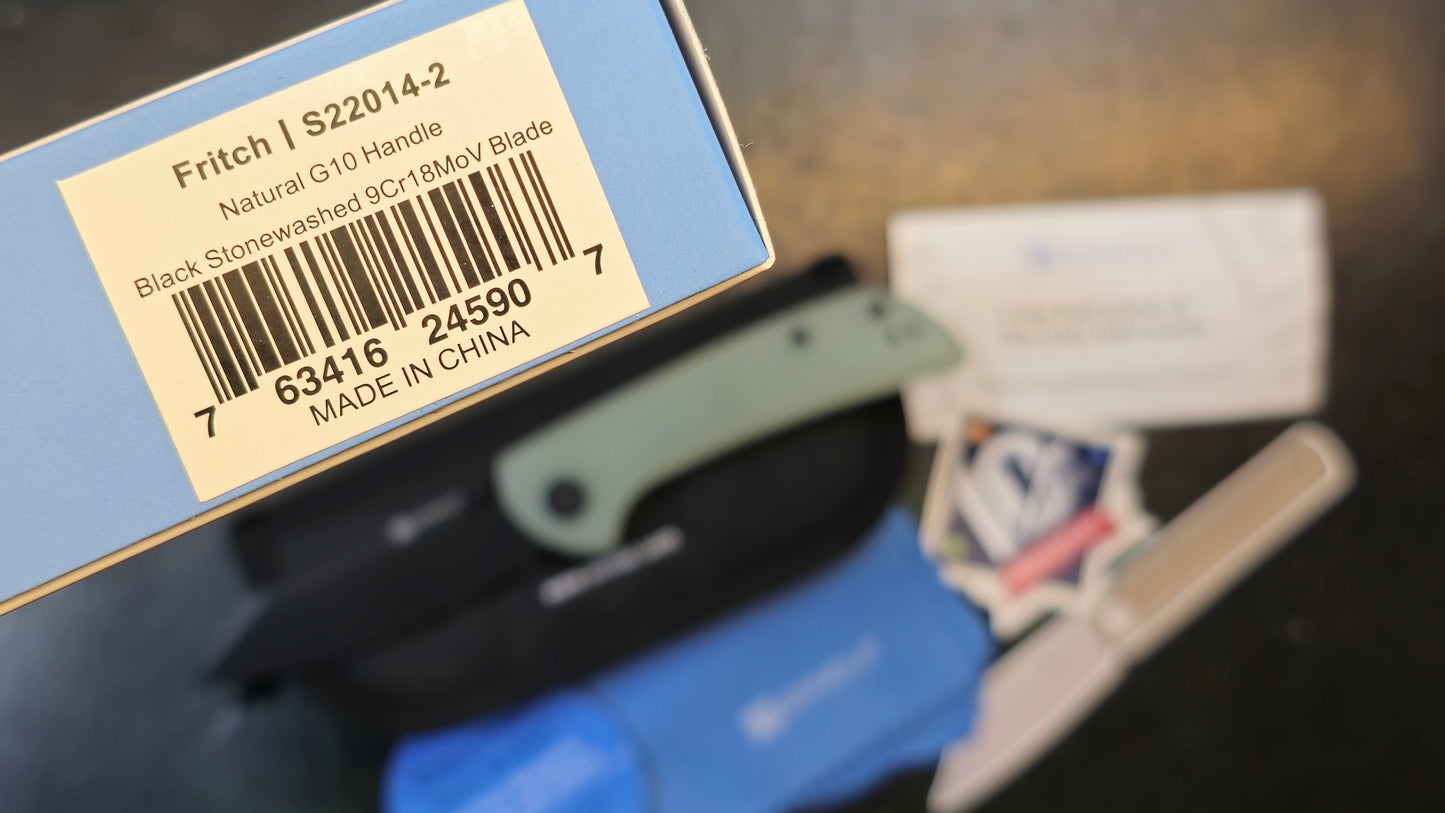 Sencut Fritch Folding Knife Natural G10 Handle 9Cr18Mov (NEW - OPENBOX)