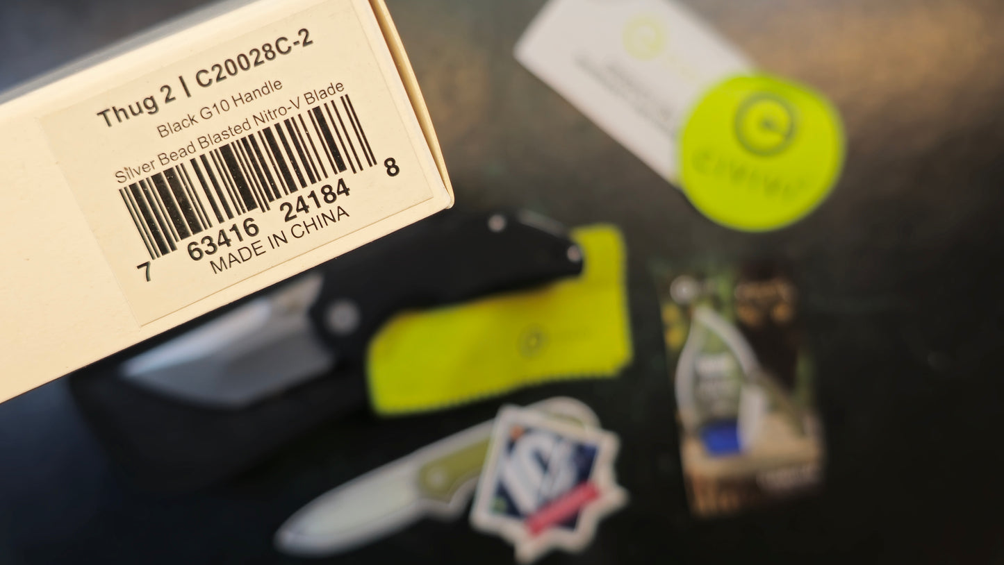 Civivi Thug 2 Black G10 Nitro V Tanto Plain Edge Silver Bead Blast (NEW - OPEN BOX)