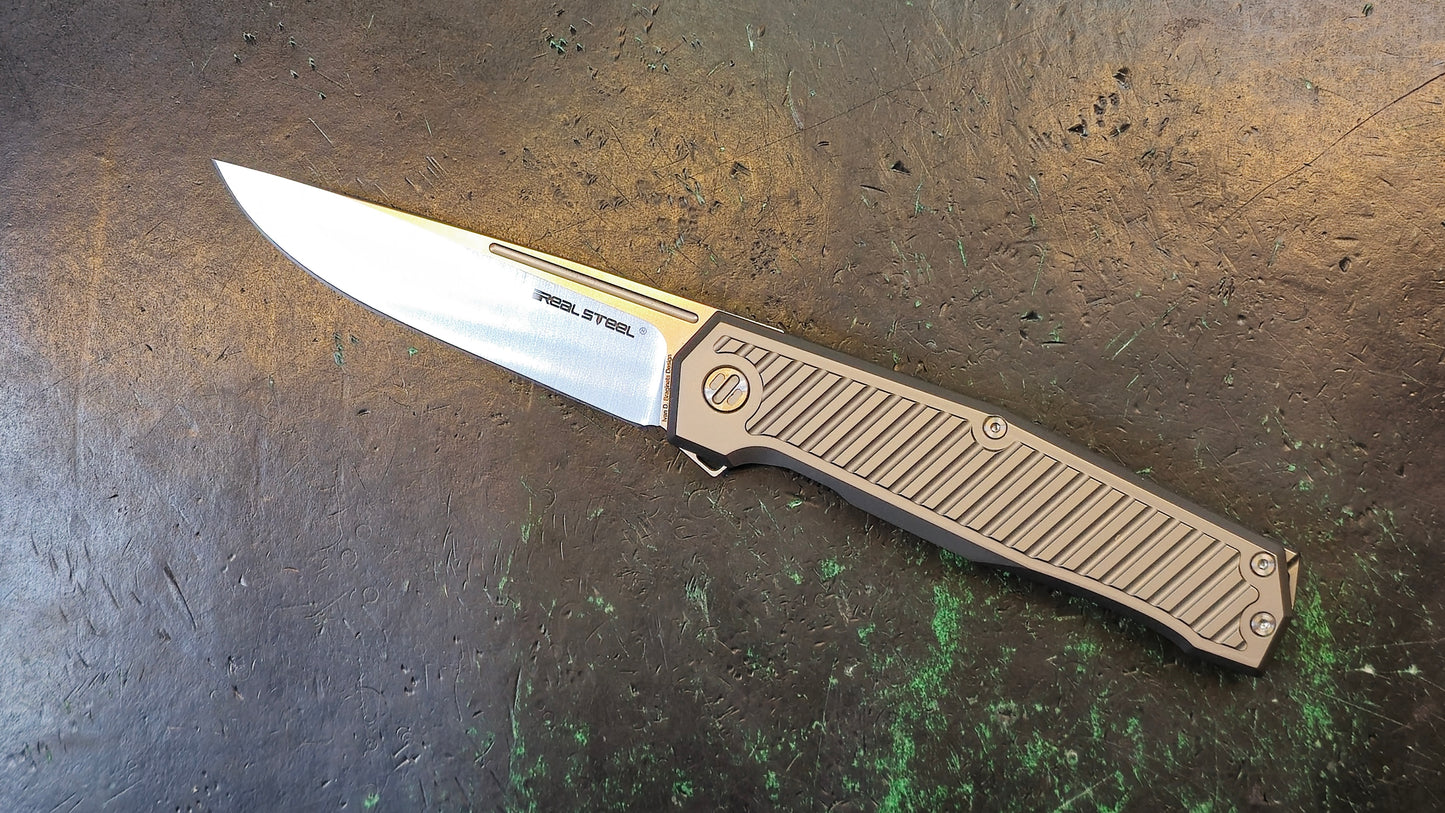 Real Steel Rokot Premium Gray Titanium Handle S35VN (NEW)