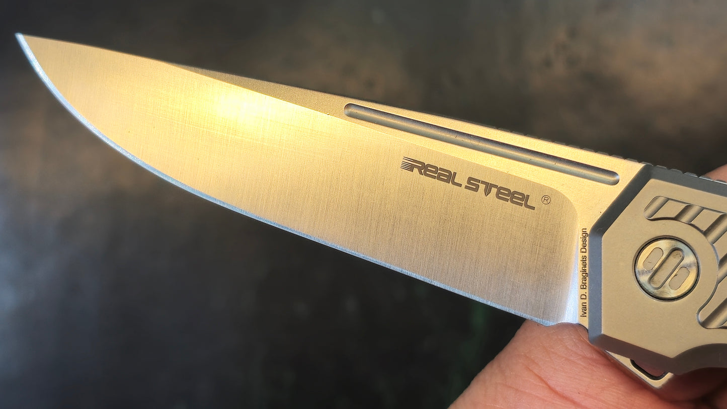 Real Steel Rokot Premium Gray Titanium Handle S35VN (NEW)