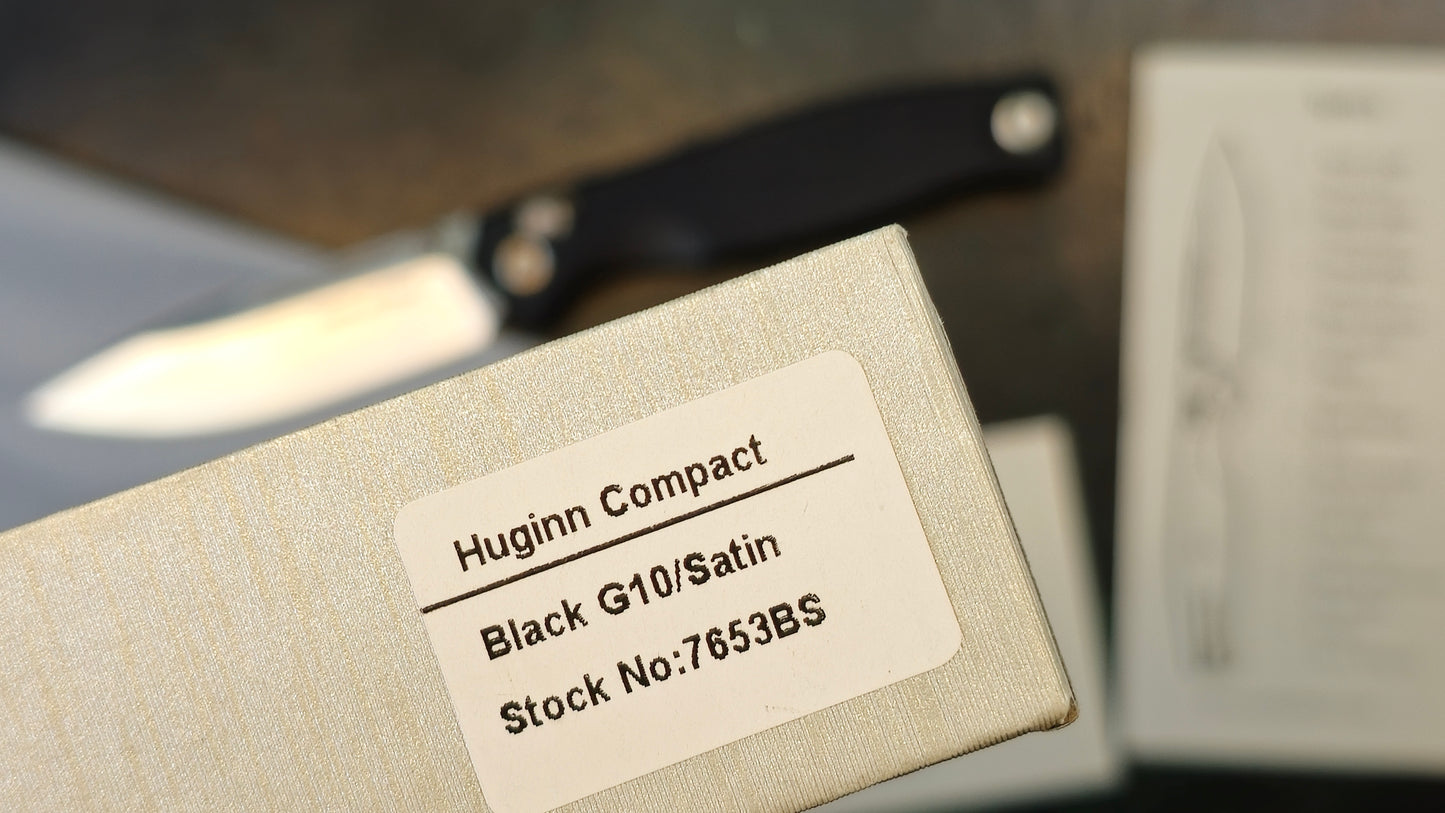 Real Steel Huginn Compact Black G10 Handle Plain VG-10 (NEW)