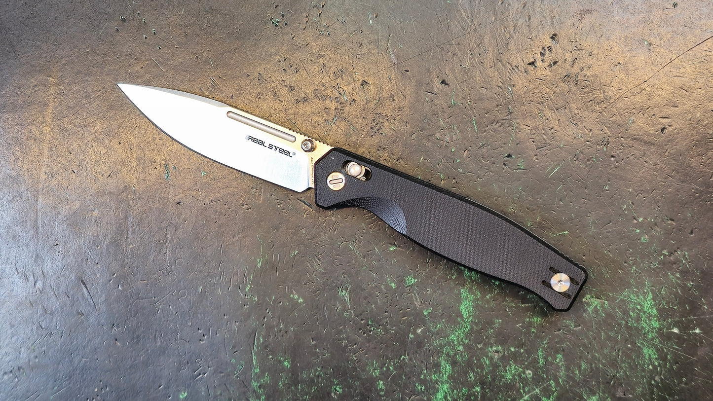 Real Steel Huginn Compact Black G10 Handle Plain VG-10 (NEW)