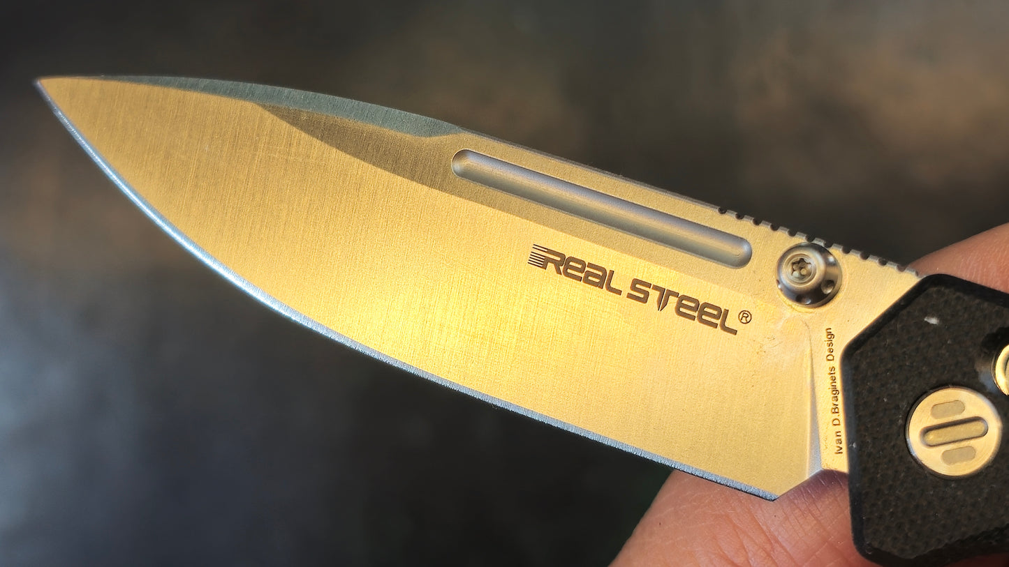 Real Steel Huginn Compact Black G10 Handle Plain VG-10 (NEW)