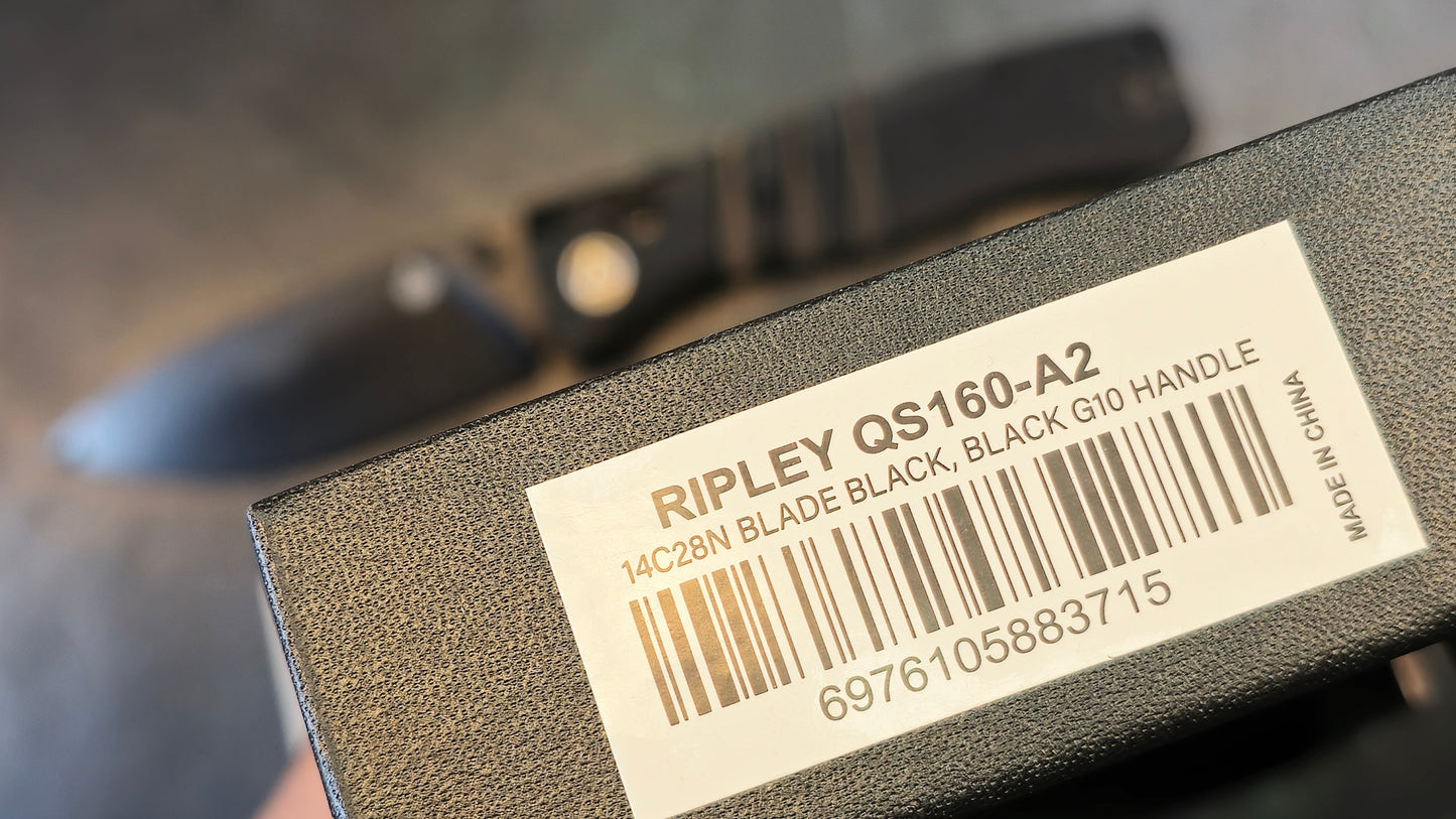 QSP Ripley Glyde Lock Black 14C28N Blade Black G10 Handle (NEW - NIB)