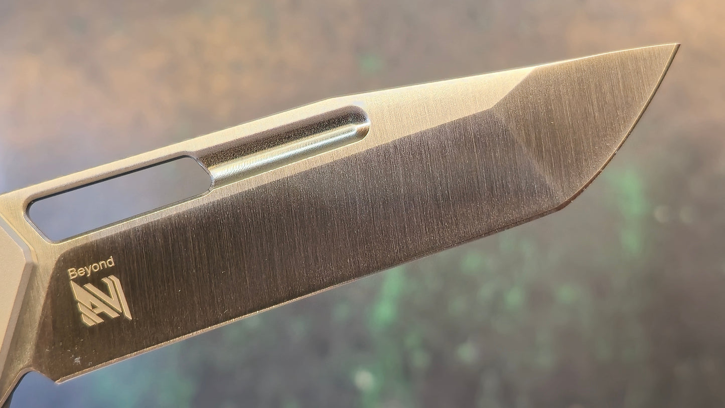 Kizer Beyond Tanto Folding Knife Frame Lock S35VN Blade Titanium Handle (NEW - OPEN BOX)