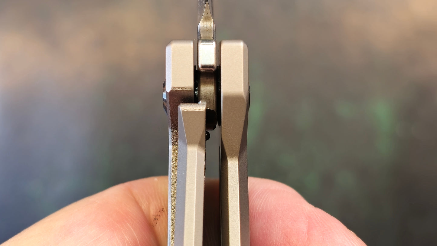 Kizer Beyond Tanto Folding Knife Frame Lock S35VN Blade Titanium Handle (NEW - OPEN BOX)