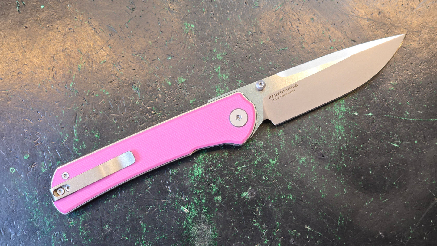 Maxace Peregrine S Pink G10 10CR15COMOV (NEW - OPEN BOX)