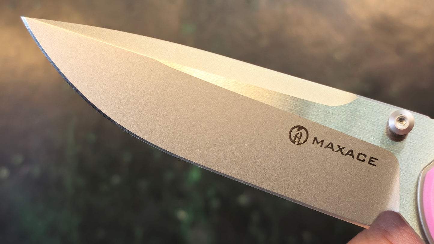 Maxace Peregrine S Pink G10 10CR15COMOV (NEW - OPEN BOX)