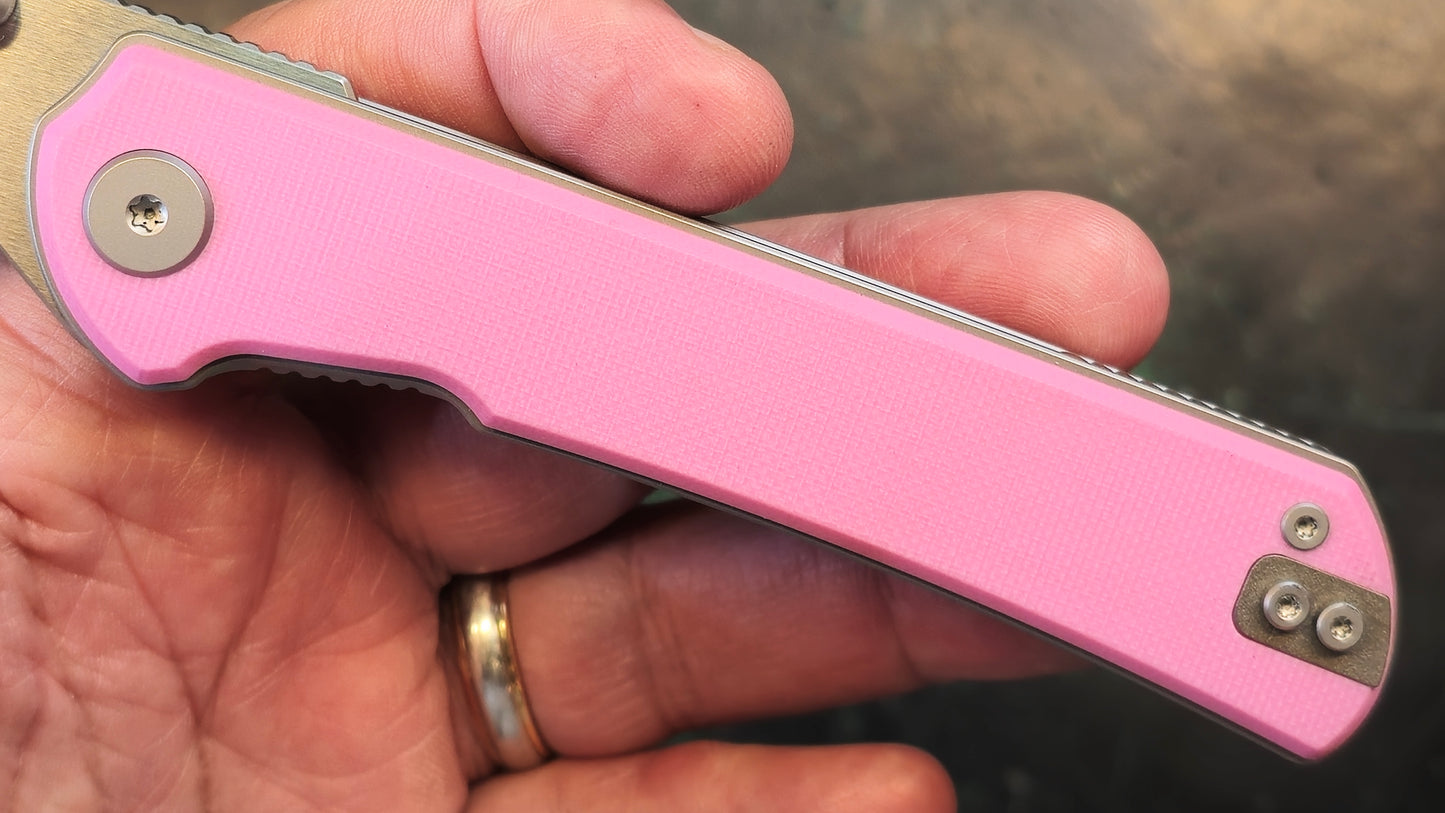 Maxace Peregrine S Pink G10 10CR15COMOV (NEW - OPEN BOX)