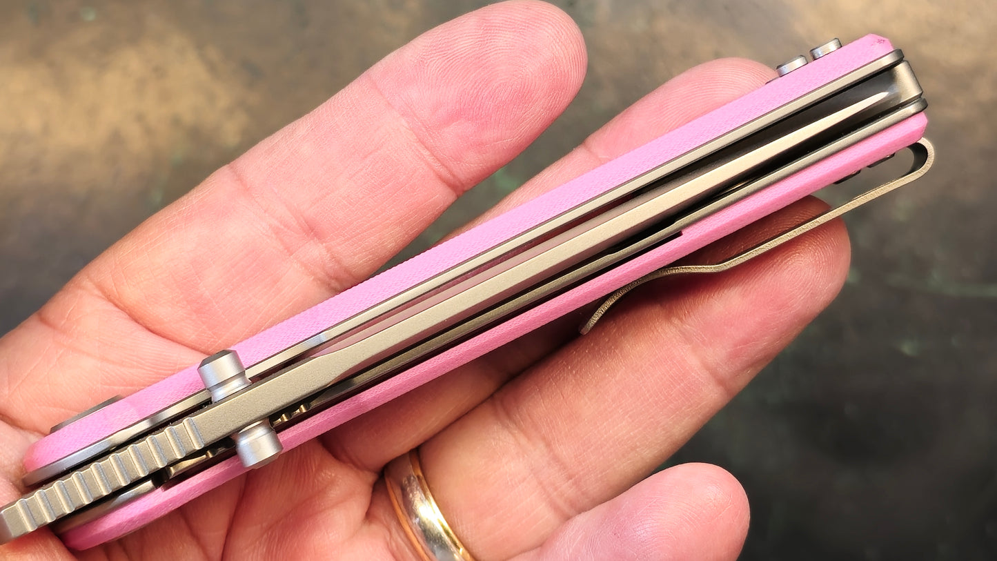 Maxace Peregrine S Pink G10 10CR15COMOV (NEW - OPEN BOX)