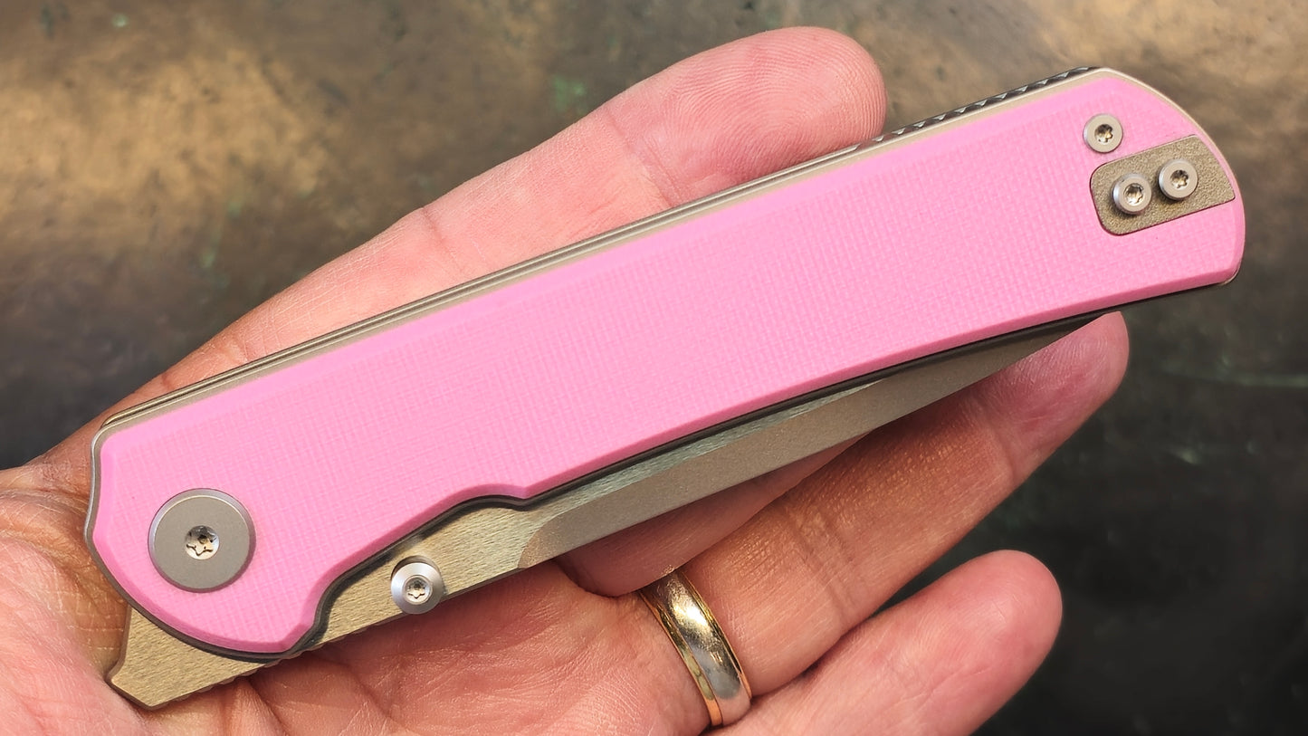 Maxace Peregrine S Pink G10 10CR15COMOV (NEW - OPEN BOX)