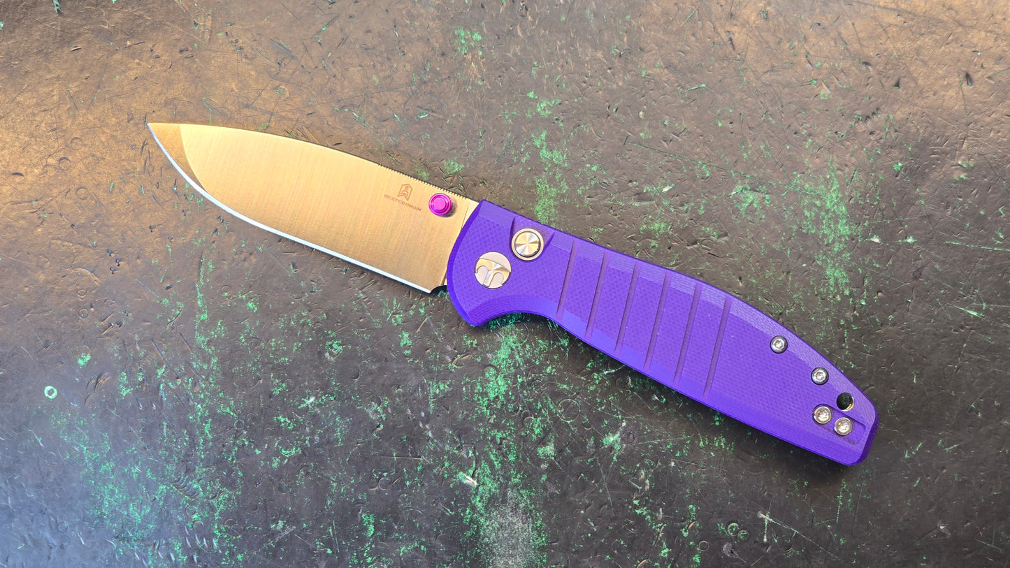 Bestechman Goodboy Jr Purple G10 D2 Satin/Stonewash (NEW - OPEN BOX)