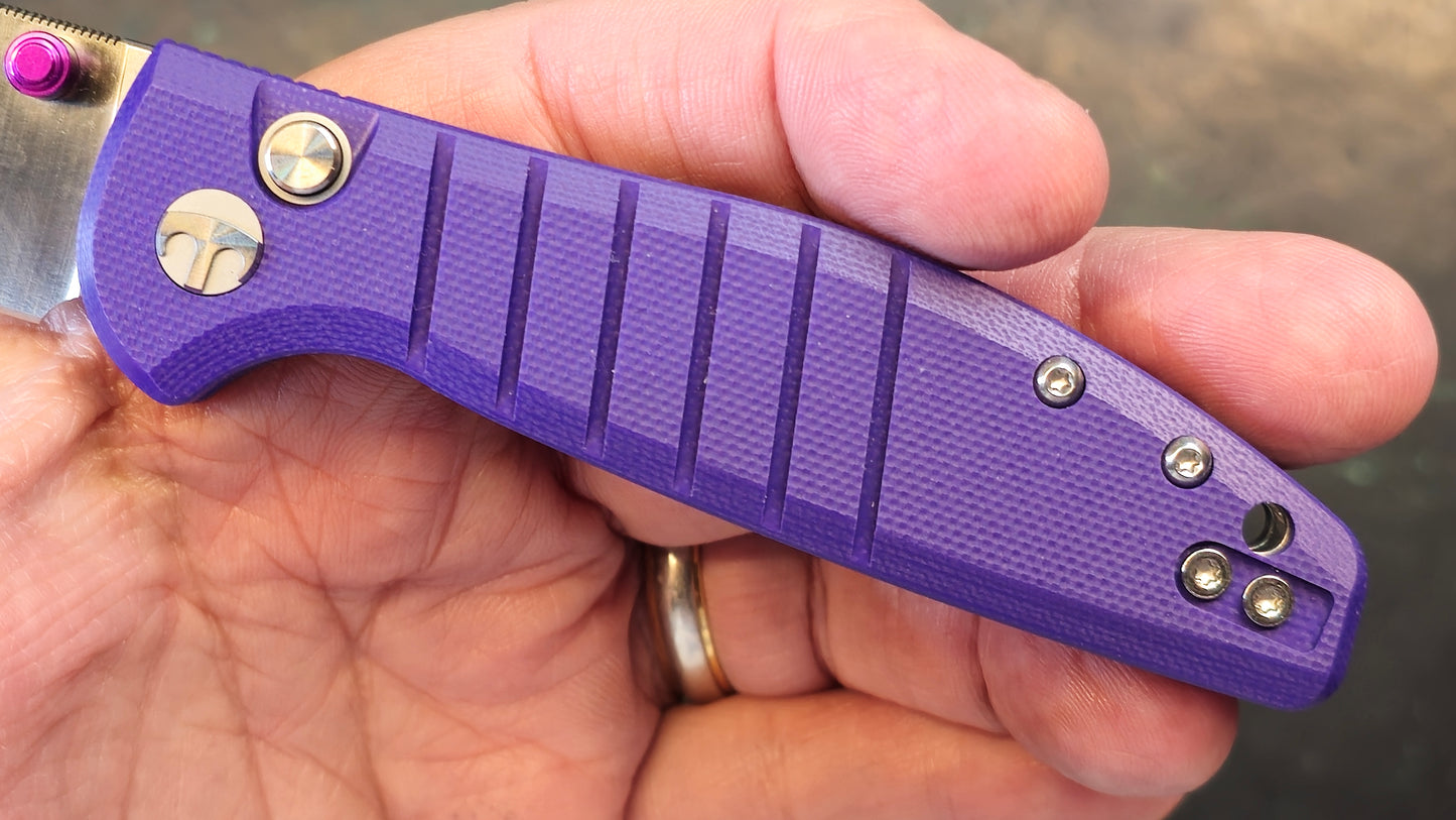 Bestechman Goodboy Jr Purple G10 D2 Satin/Stonewash (NEW - OPEN BOX)