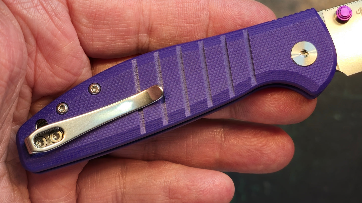 Bestechman Goodboy Jr Purple G10 D2 Satin/Stonewash (NEW - OPEN BOX)