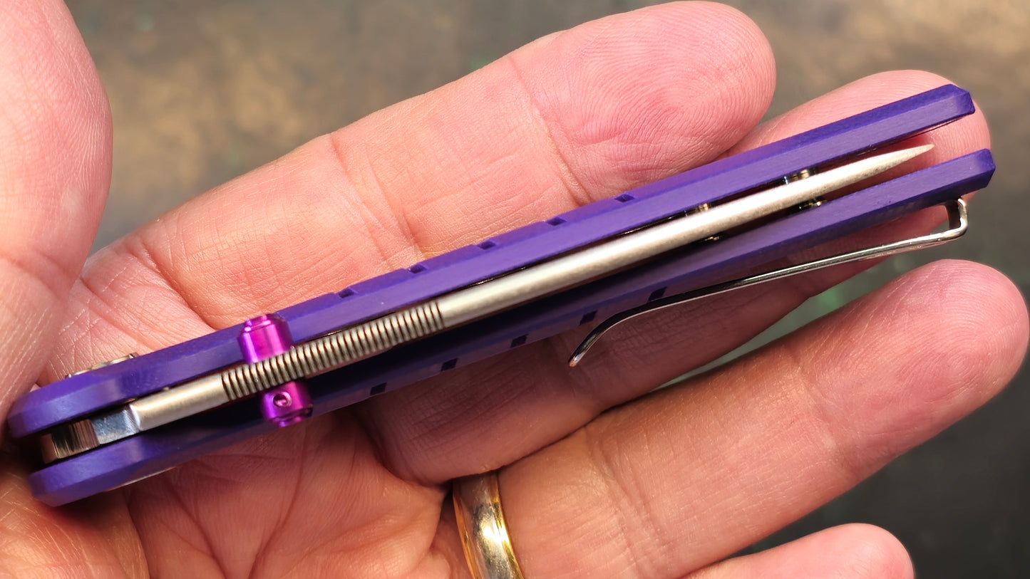 Bestechman Goodboy Jr Purple G10 D2 Satin/Stonewash (NEW - OPEN BOX)