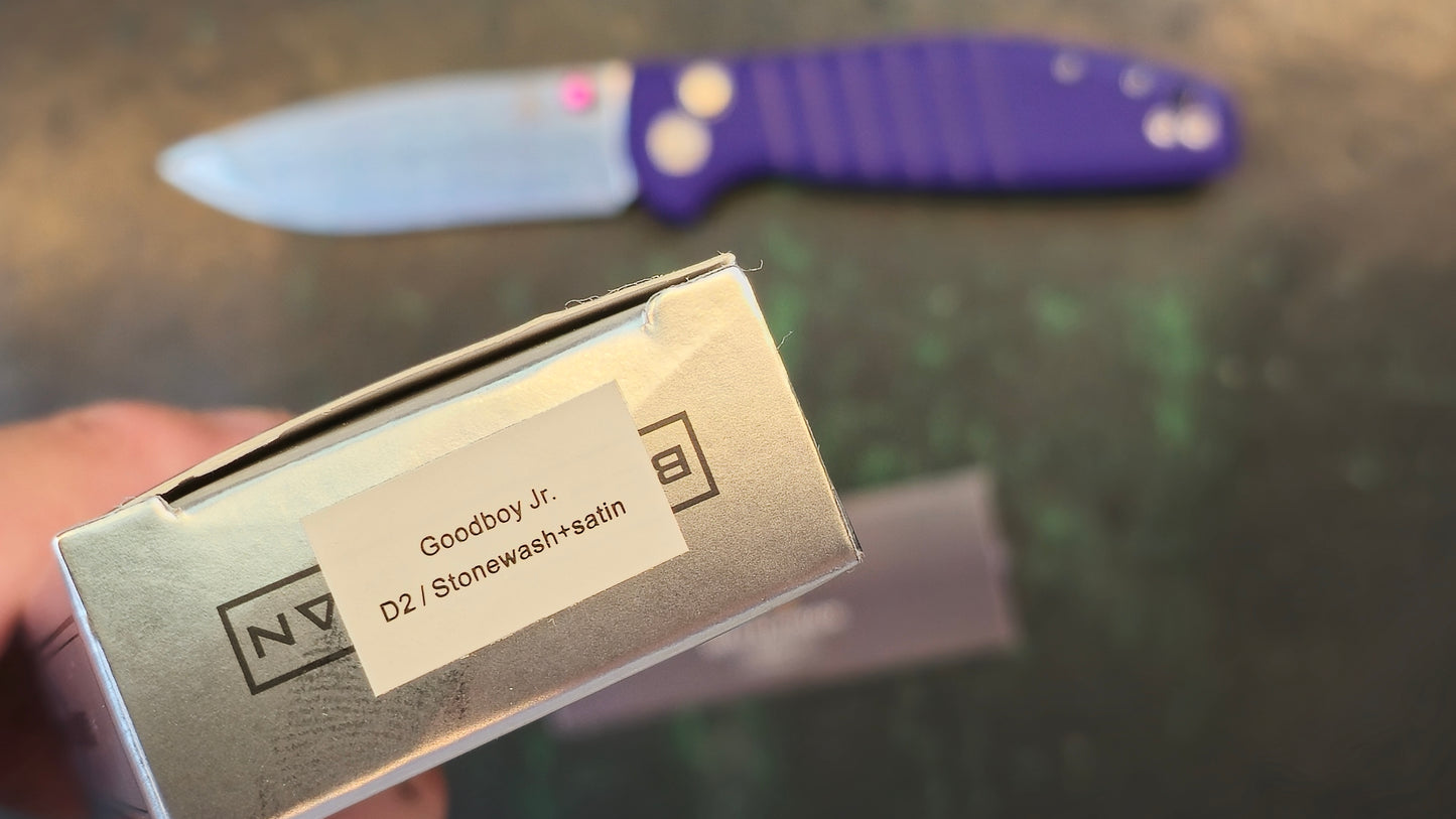 Bestechman Goodboy Jr Purple G10 D2 Satin/Stonewash (NEW - OPEN BOX)