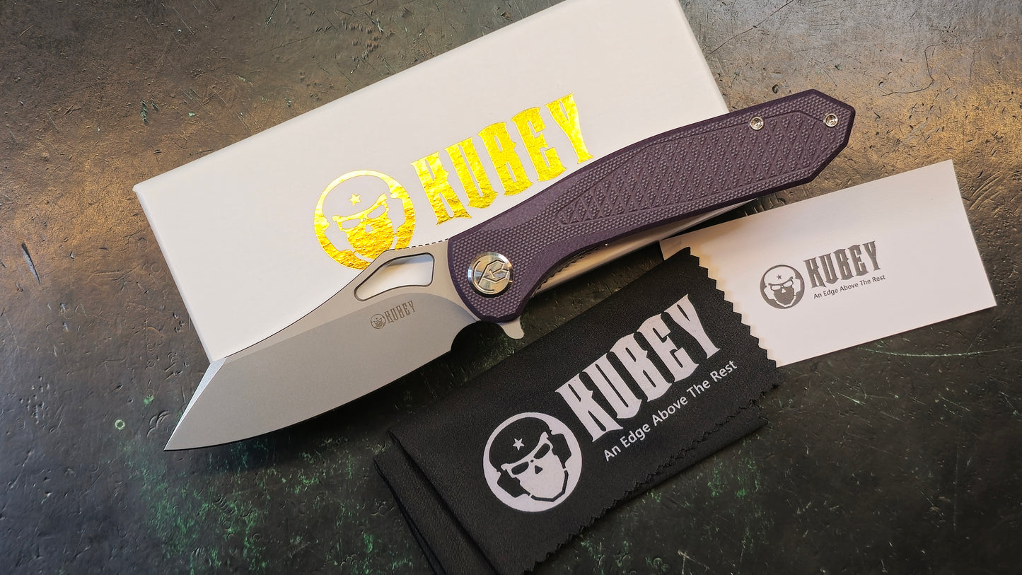 Kubey Drake Purple G10 3.46" Bohler M390 KB310G (NEW - OPEN BOX)