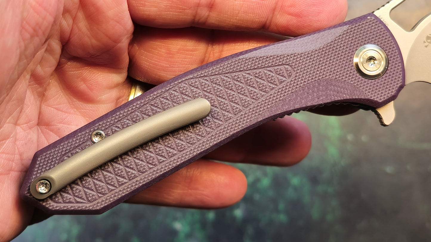 Kubey Drake Purple G10 3.46" Bohler M390 KB310G (NEW - OPEN BOX)