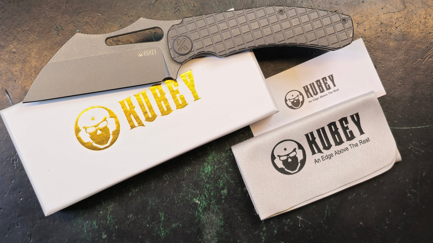 Kubey Sylow Darkblast Titanium 3.46" Darkwash 14C28N (NEW - OPEN BOX)
