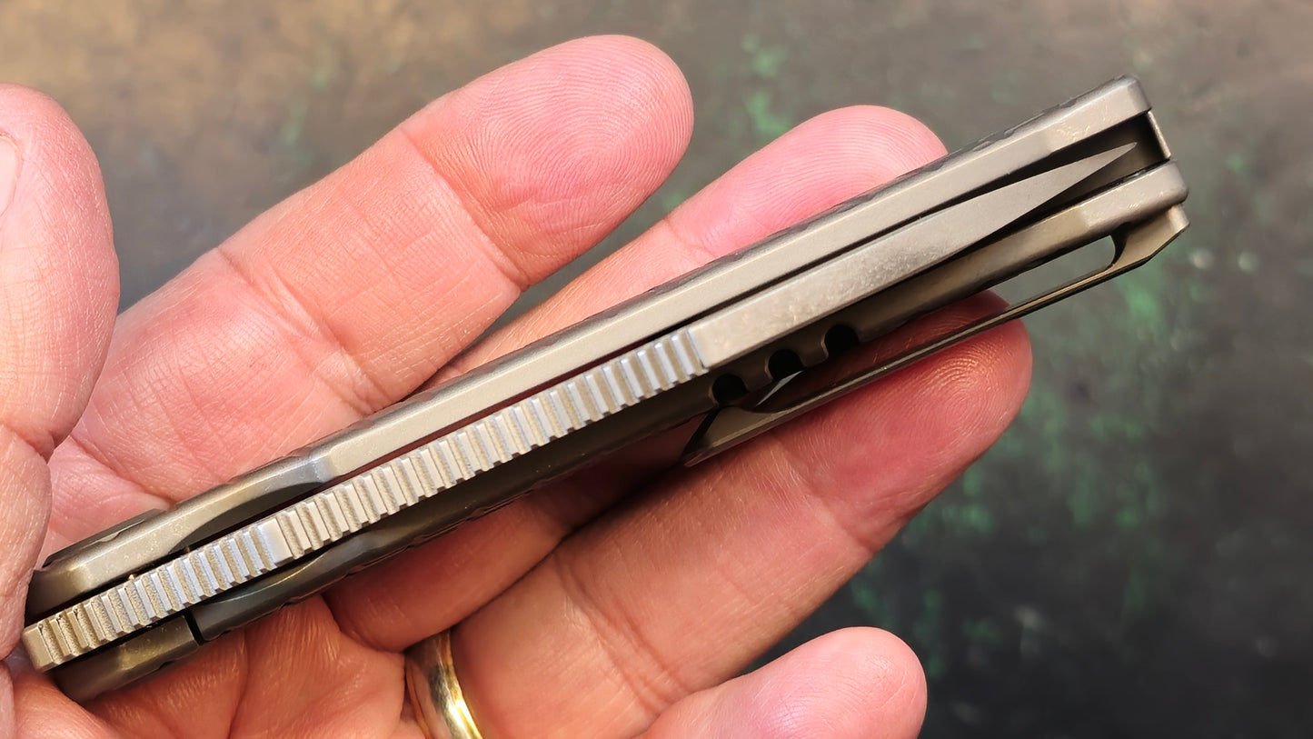 Kubey Sylow Darkblast Titanium 3.46" Darkwash 14C28N (NEW - OPEN BOX)