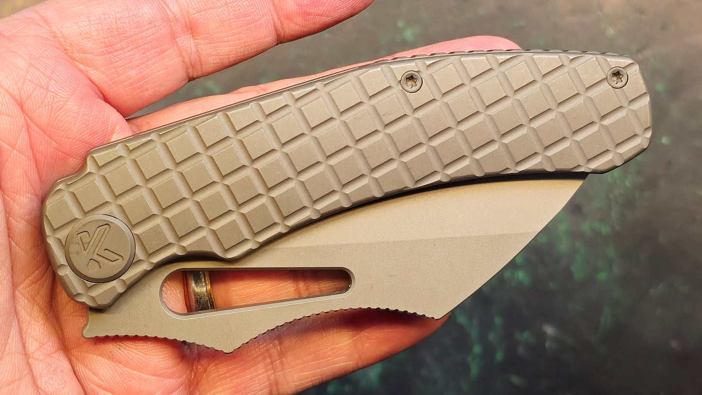 Kubey Sylow Darkblast Titanium 3.46" Darkwash 14C28N (NEW - OPEN BOX)
