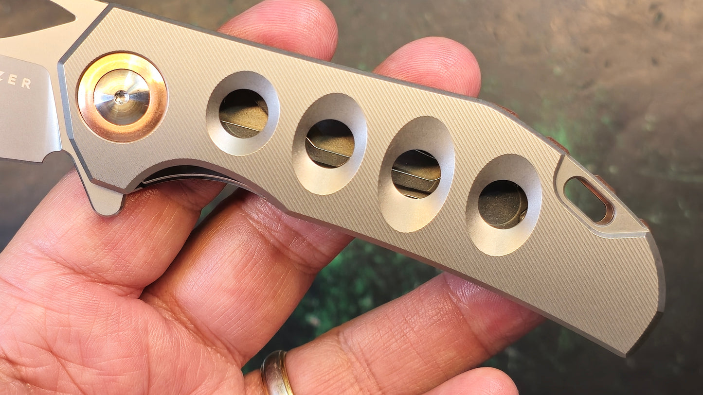 Kizer Hawk Liner Lock Folding Knife Titanium Handle S45VN (NEW - OPEN BOX)
