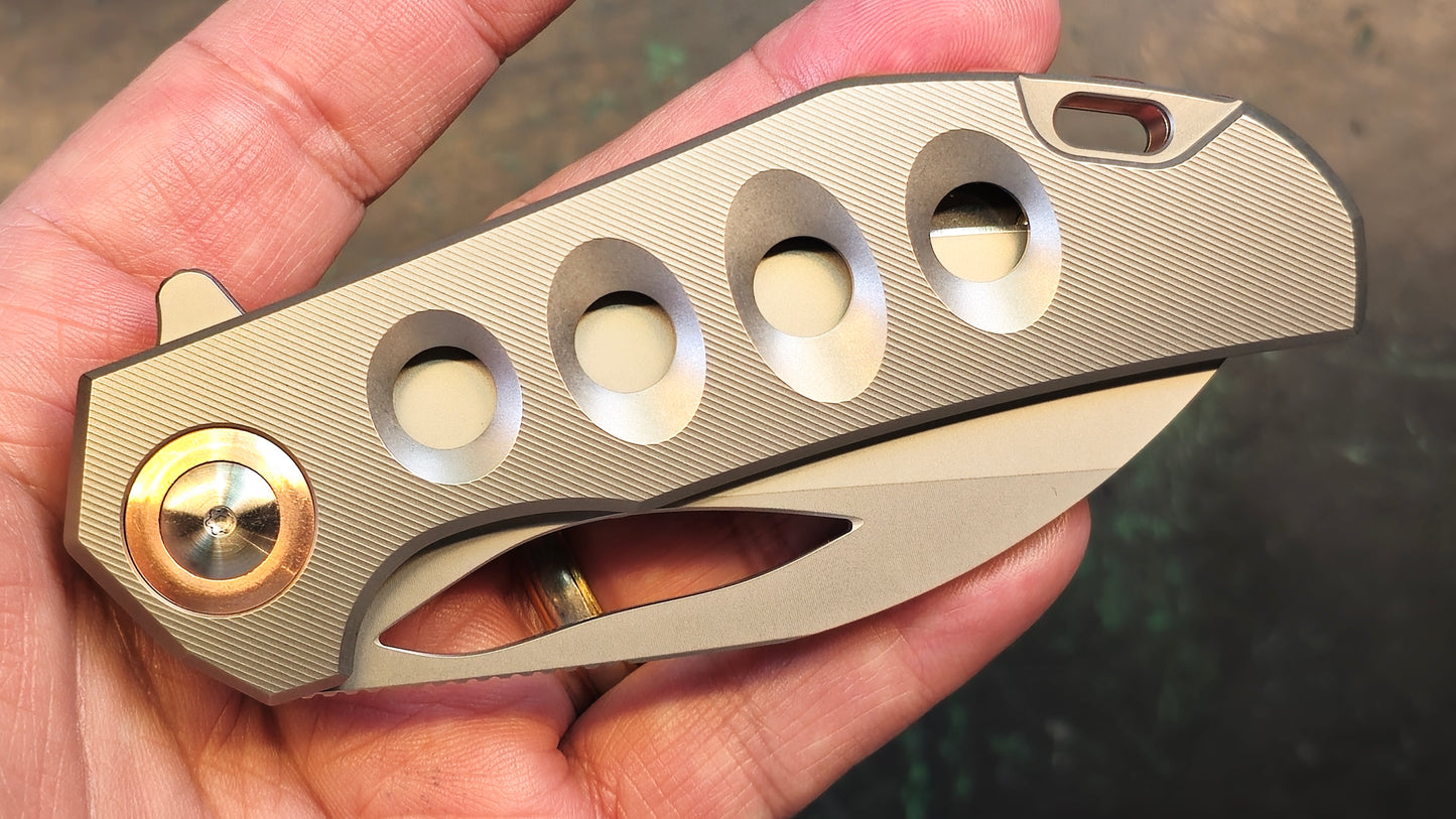 Kizer Hawk Liner Lock Folding Knife Titanium Handle S45VN (NEW - OPEN BOX)