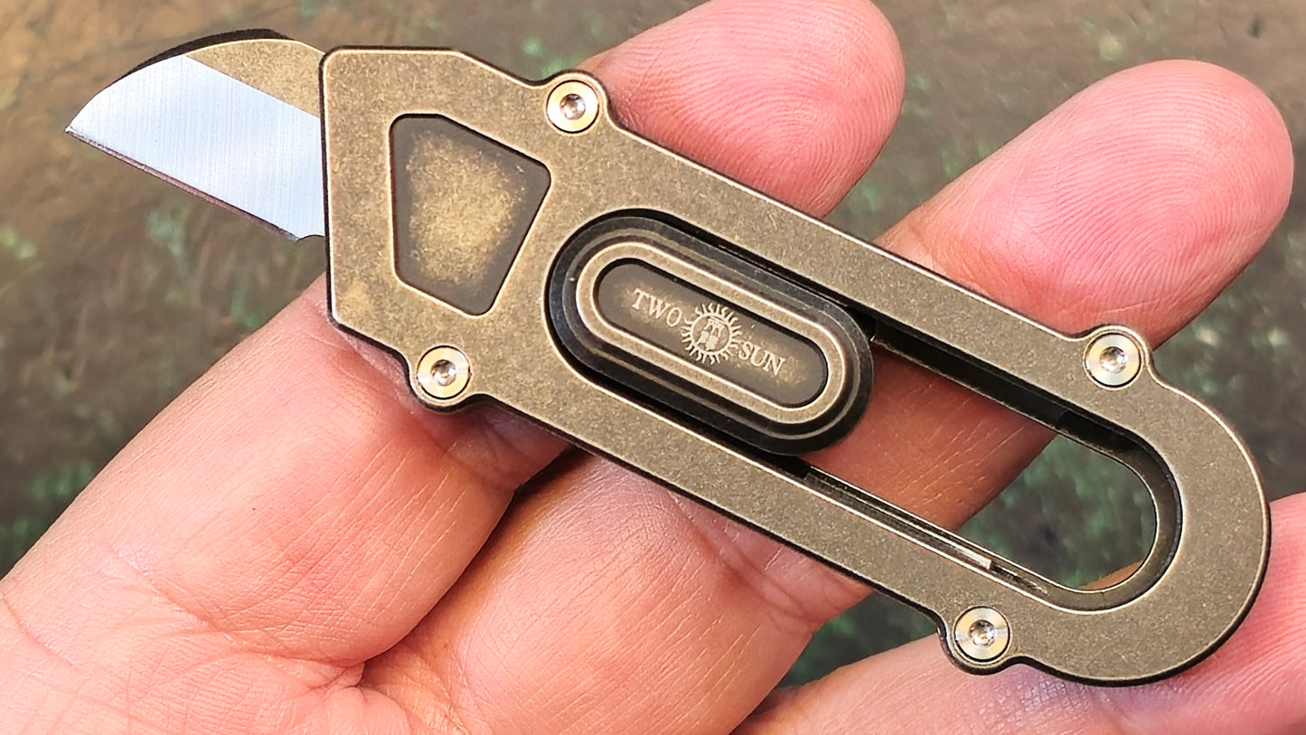 Twosun TS488-YJ01-TI Utility Knife Black Titanium (NEW)