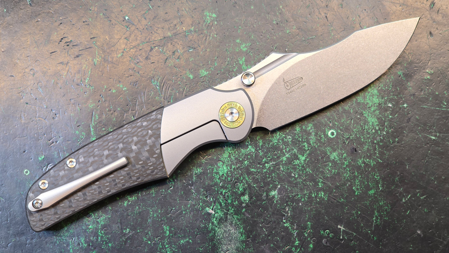 Twosun TS492 Titanium/Carbon Fiber Handle 14C28N (NEW)
