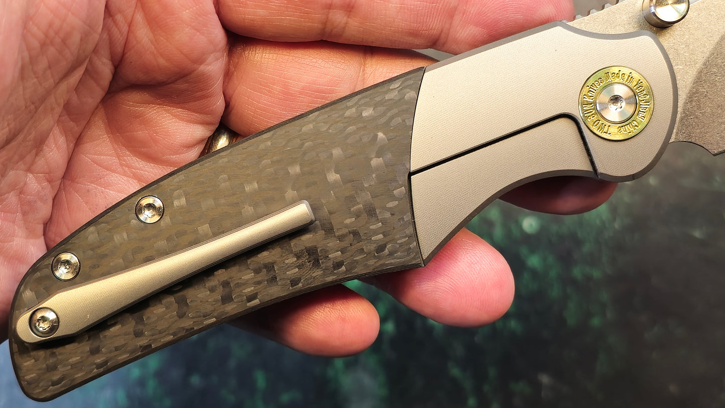 Twosun TS492 Titanium/Carbon Fiber Handle 14C28N (NEW)