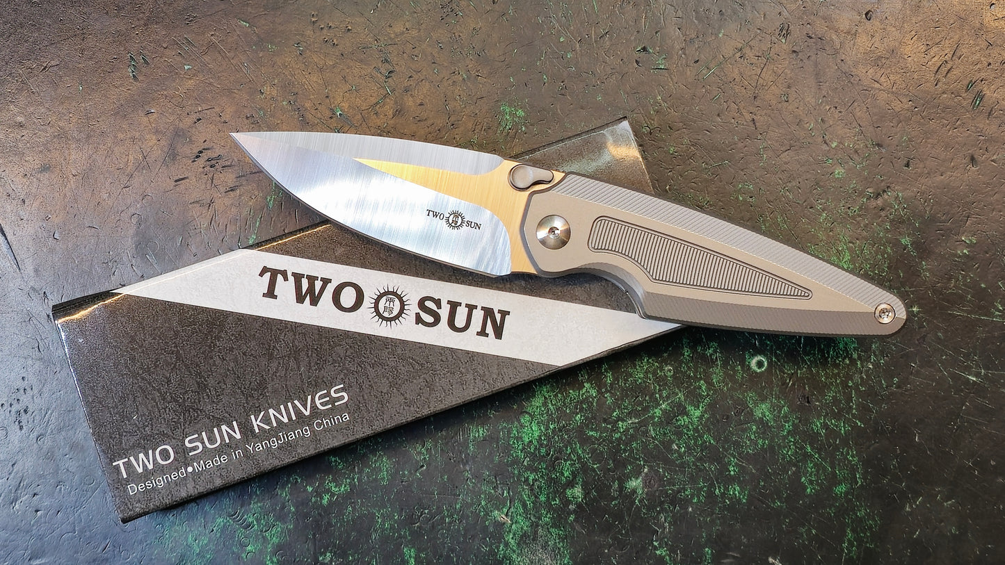 TWOSUN TS439 Titanium Handle M390 (NEW/CLOSEOUT)