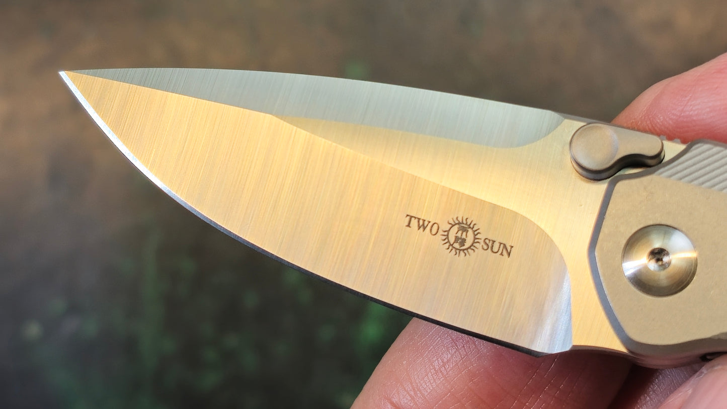 TWOSUN TS439 Titanium Handle M390 (NEW/CLOSEOUT)