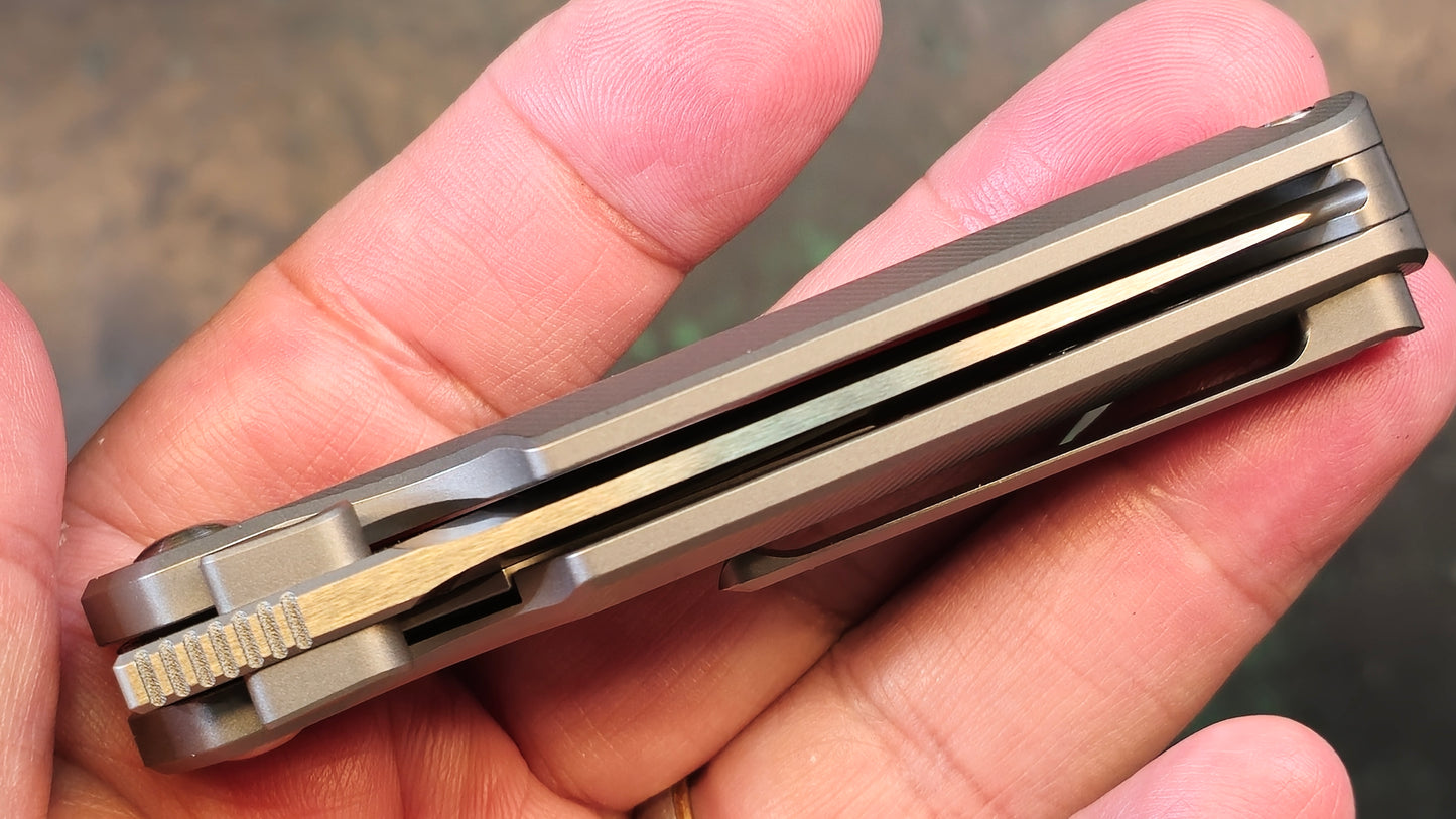 TWOSUN TS439 Titanium Handle M390 (NEW/CLOSEOUT)