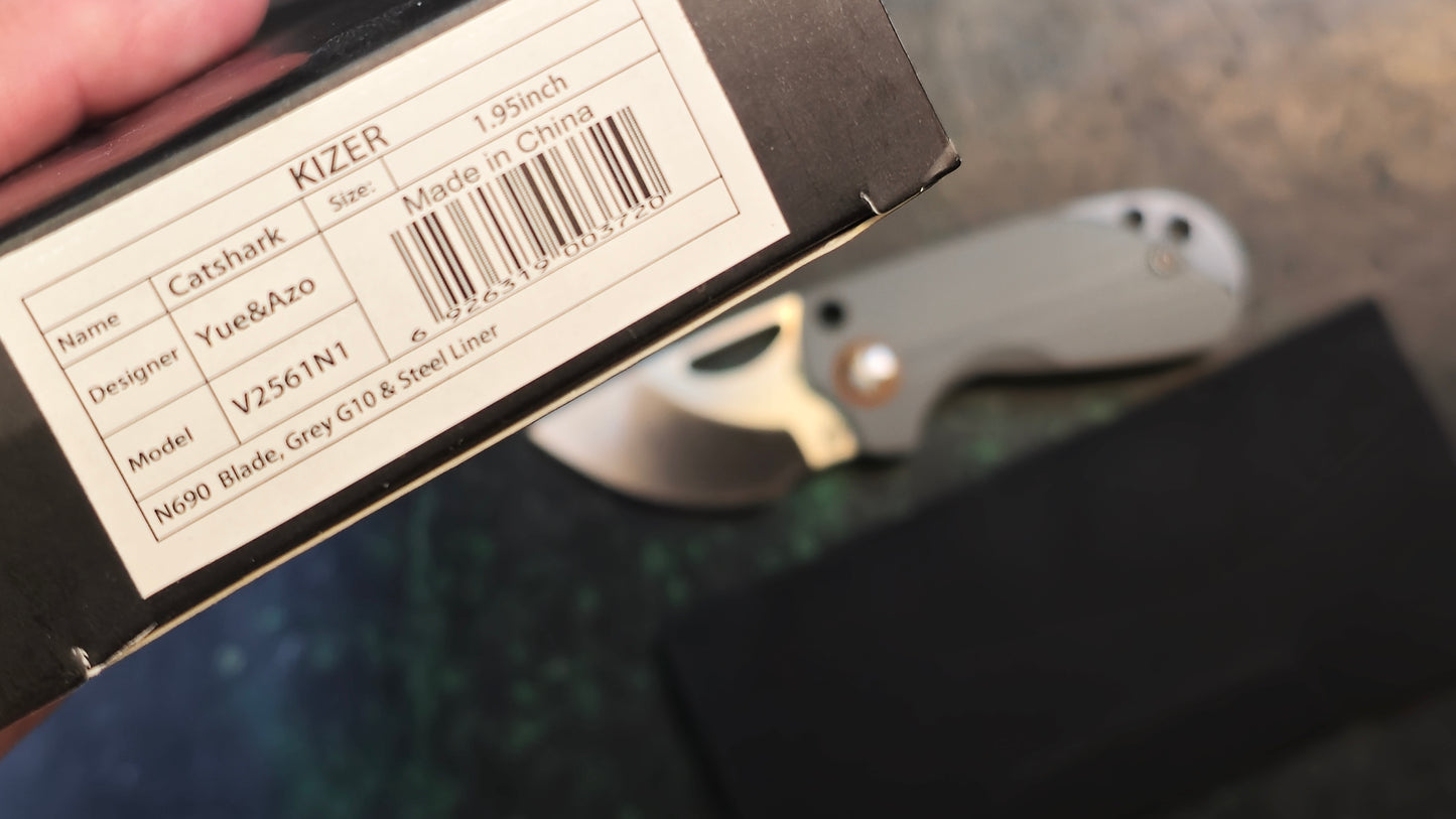 Kizer Catshark | N690 | Titanium+G10 (NEW - OPEN BOX)