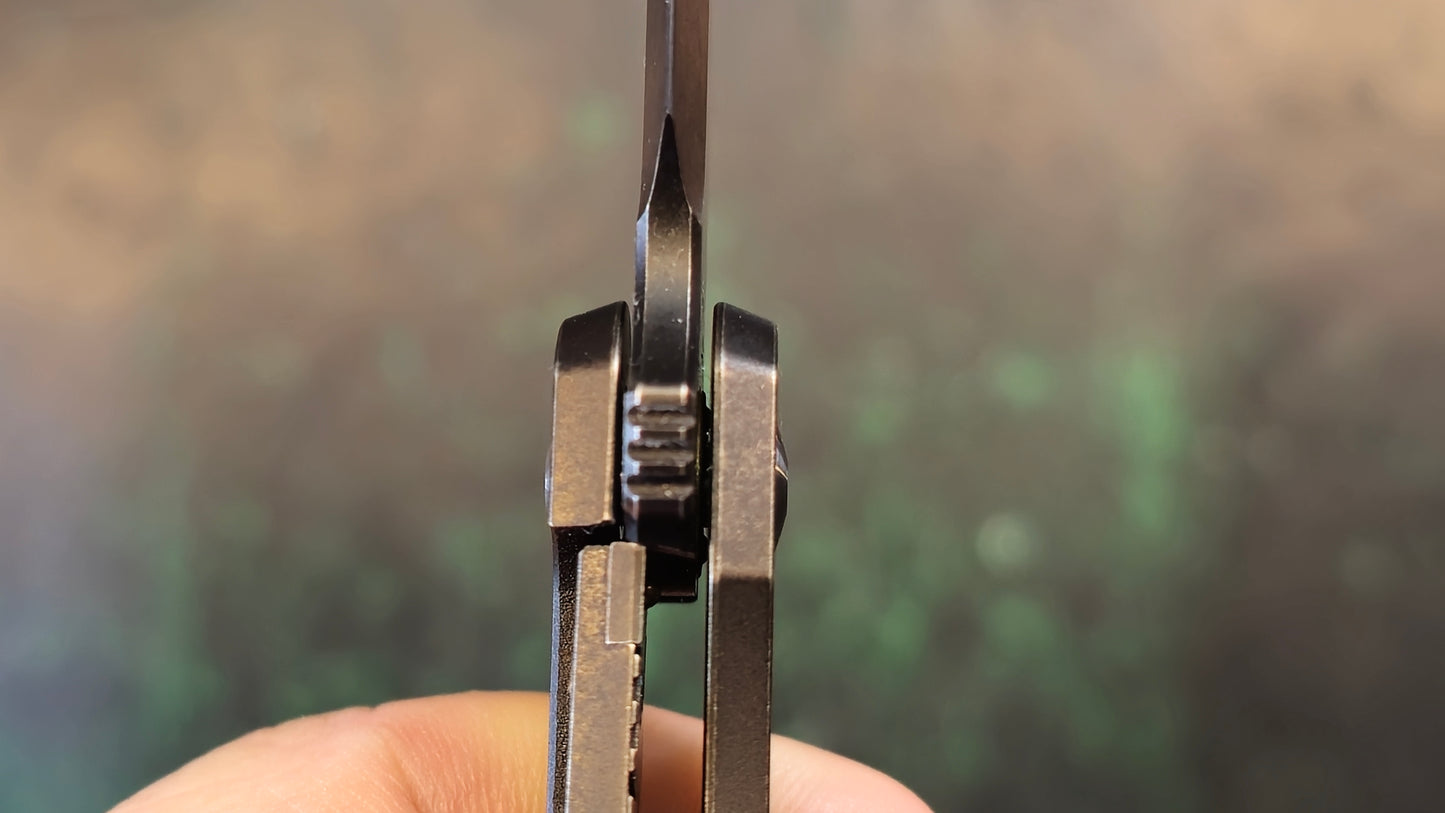 Mass Drop + Brad Zinker Dogtooth Titanium S35VN (NEW - Open Box)