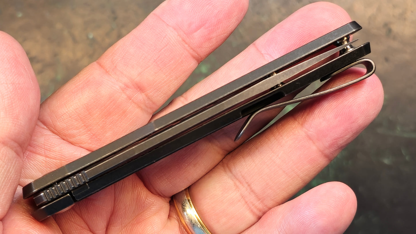 Mass Drop + Brad Zinker Dogtooth Titanium S35VN (NEW - Open Box)
