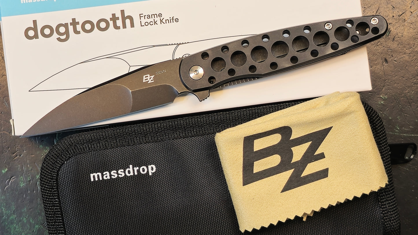 Mass Drop + Brad Zinker Dogtooth Titanium S35VN (NEW - Open Box)