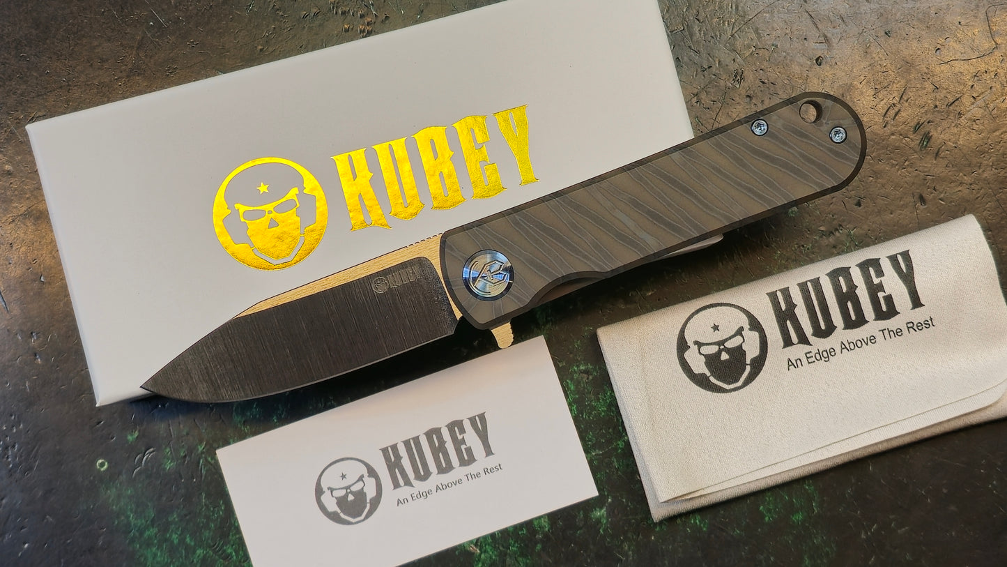 Kubey NEO Flame Titanium Handle S35VN (NEW - OPEN BOX)