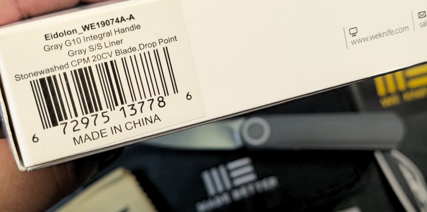 WEKNIFE Eidolon Front Flipper G10 Integral CPM 20CV (NEW - OPEN BOX)
