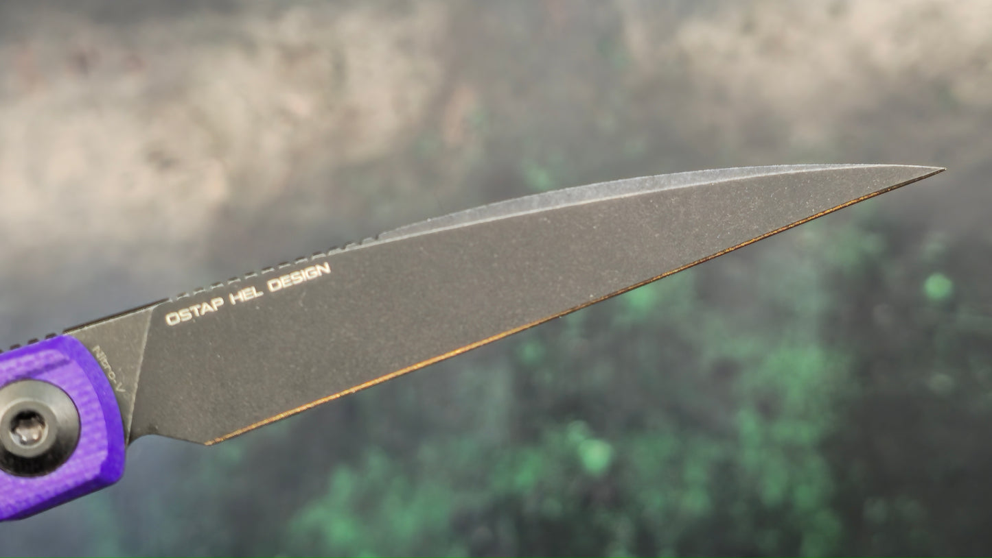 Civivi Clavi Purple G10 Nitro-V Wharncliffe Black Stonewash (new - OPEN BOX)