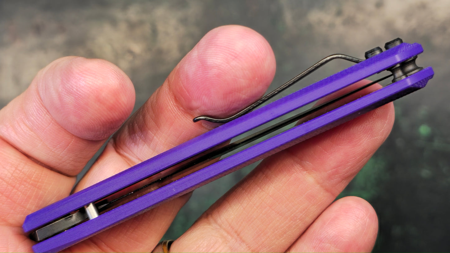Civivi Clavi Purple G10 Nitro-V Wharncliffe Black Stonewash (new - OPEN BOX)
