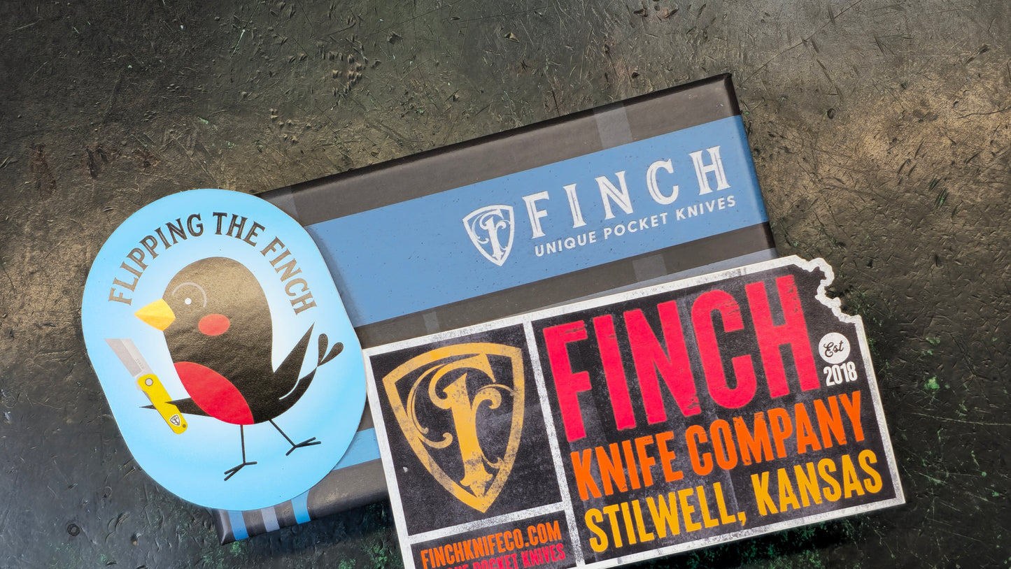 Finch Knife Co Frog Leg Sunkist Yellow Ox Bone Handle 154CM (NEW - OPEN BOX)