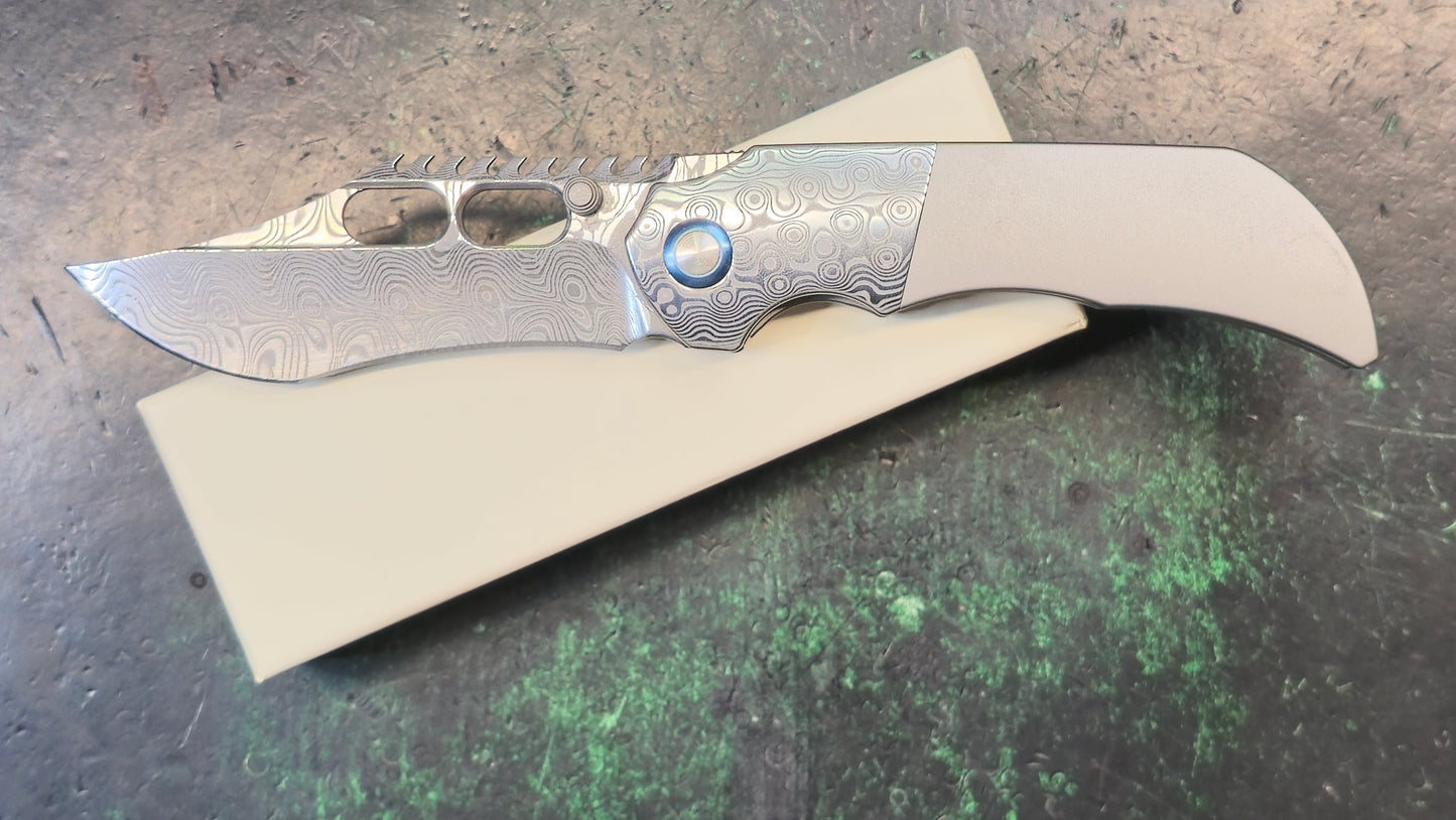 Folding Knife Sand-03 RWL34+PMC27 Blade Titanium (NEW - OPEN BOX)