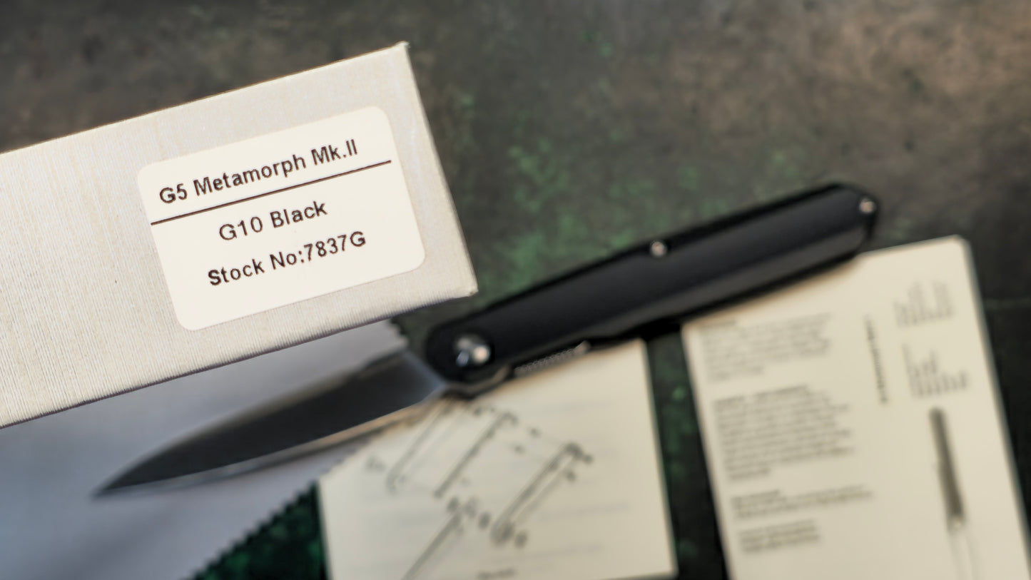 Real Steel G5 Metamorph Mk. II Black G10 14C28N (NEW - OPEN BOX)